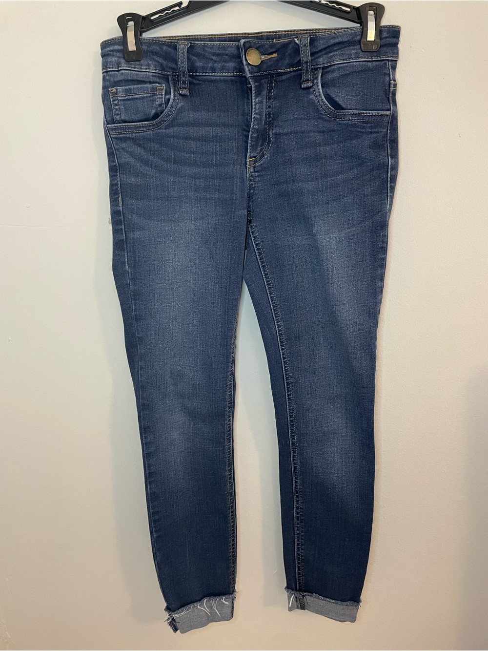 Slim Fit Mid-Rise Dark Blue Stretch Skinny Jeans